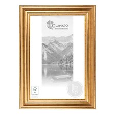 Bilderrahmen Antik Massivholz Gold Shabby Chi...