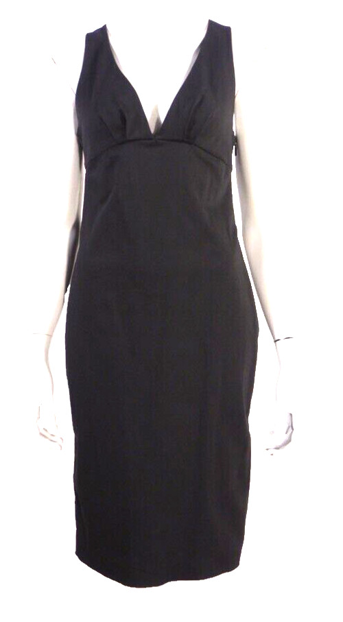 Vintage Gucci Tom Ford Black Empire Waist Sleeveless Dress Size 42 US 6