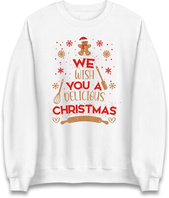 We Wish You A Delicious Christmas Holiday Pullover, Santa Chocolate Chips Cookies