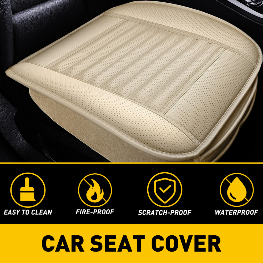 Full Surround Car Front Seat Cover Breathable PU Leather Pad Mat Chair Cushion