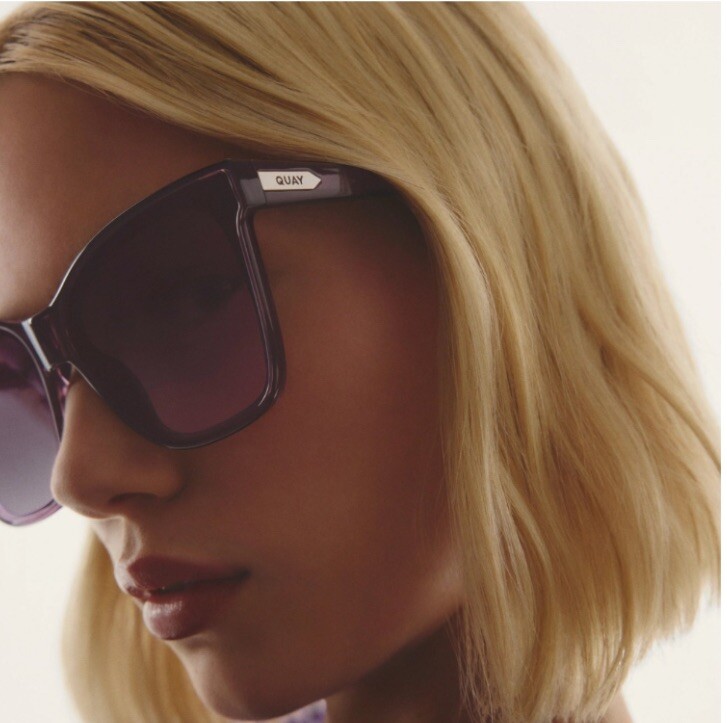 Quay Sunglasses After Party Oversize Square Dark Brown  display picture 2