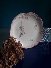 "RICHARD GINORI" antico piatto,anni 20,porcellana bianca,disegno floreale, 24 cm