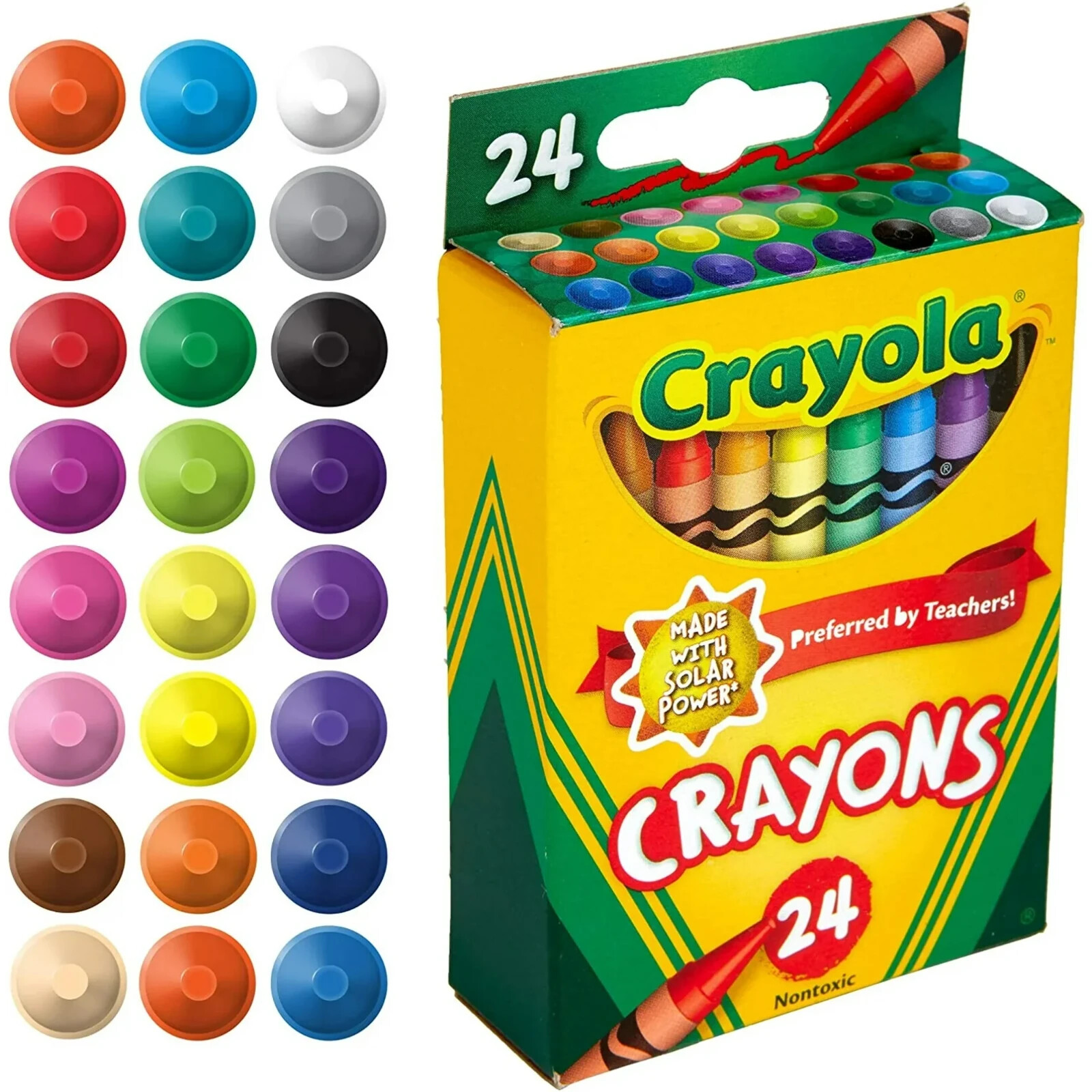 Crayola 24 Count Assorted Color Crayons  Lot Of 6 Packs