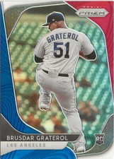 2020 Panini Prizm Brusdar Graterol #56 Red White Blue Prizm SP RC