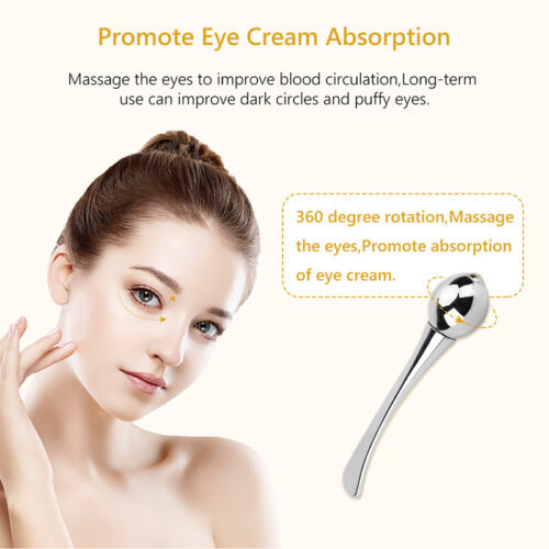 Alloy Metal Eye Cream Applicator Cosmetic Spatulas Roller Massager Stick Sp SZ - Picture 1 of 15