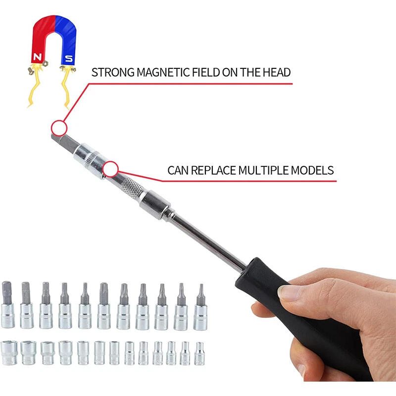 46PCS 1/4" Ratchet Wrench Combination Socket Tool Set Kit Auto Car Repair Tools - Image 4 of 4