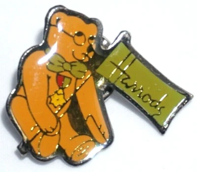 Collectible Pins - HARRODS Dept Store Bear Logo Pin c/w original Box - VINTAGE - Image 1 of 4