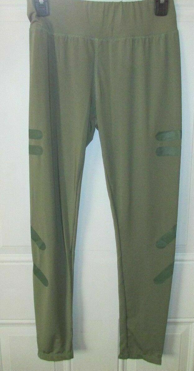 Army Olive Print Leggings for Juniors in Size Large Brand New-image