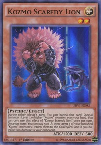 Kozmo Scaredy Lion - SHVI-EN082 - Super Rare - 1st Edition x3 - Near Mint