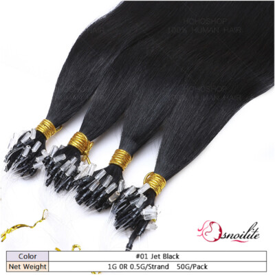 200PCS Microring 100% Remy Echthaar Extensions Micro Loop Rings Haarverlängerung