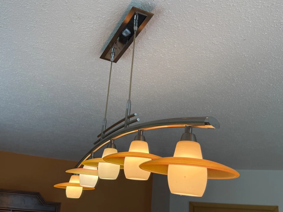 Sehr schöne Decken-Hängelampe - 5-flammig - für Wohn-/Esszimmer „Esto Helios" - Bild 3 von 4