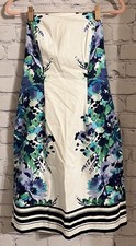 Women’s New York & Company Stretch Strapless/Straps Included Blue Dress Size 8