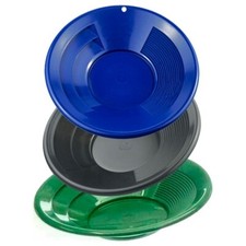 75 pack 10" PANNING GOLD PAN 25-GREEN 25-BLACK 25-BLUE. EACH