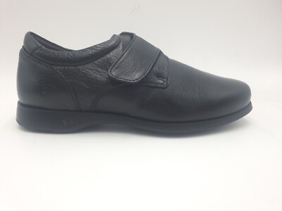 VALLEVERDE Herrenschuh Aus Schwarzem Leder Mit Klettverschluss 12005