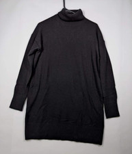 Everlane 100% Cashmere Turtleneck Mini Dress size Small Black $124