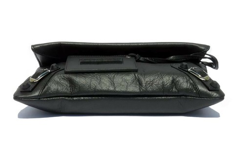 BALENCIAGA Paris Clutch schwarz Chevre Leder silber HW Klappe Umschlag 2014 EG - Bild 6 von 12