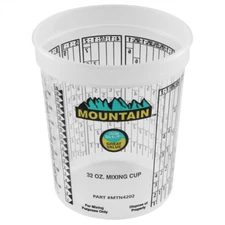Mountain 4202 Disposable Quart Mixing Cup, 100 Count, Made in USA