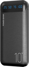 Power Bank 10000mAh Portable Charger Slim External Battery Pack with 2 Black