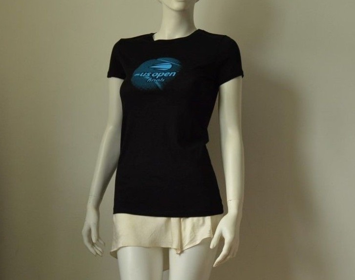 US Open Final 2018 NYC Officially NWT 100% Cotton Women T Shirt Black Size M
