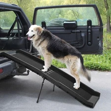 Portable Dog Ramp For Large Pet Folding Trunk Back Seat Ladder Step Car SUV 62"