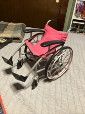 Battat Pink Doll Wheelchair 18" Posable Our Generation Dolls/American Girl Dolls