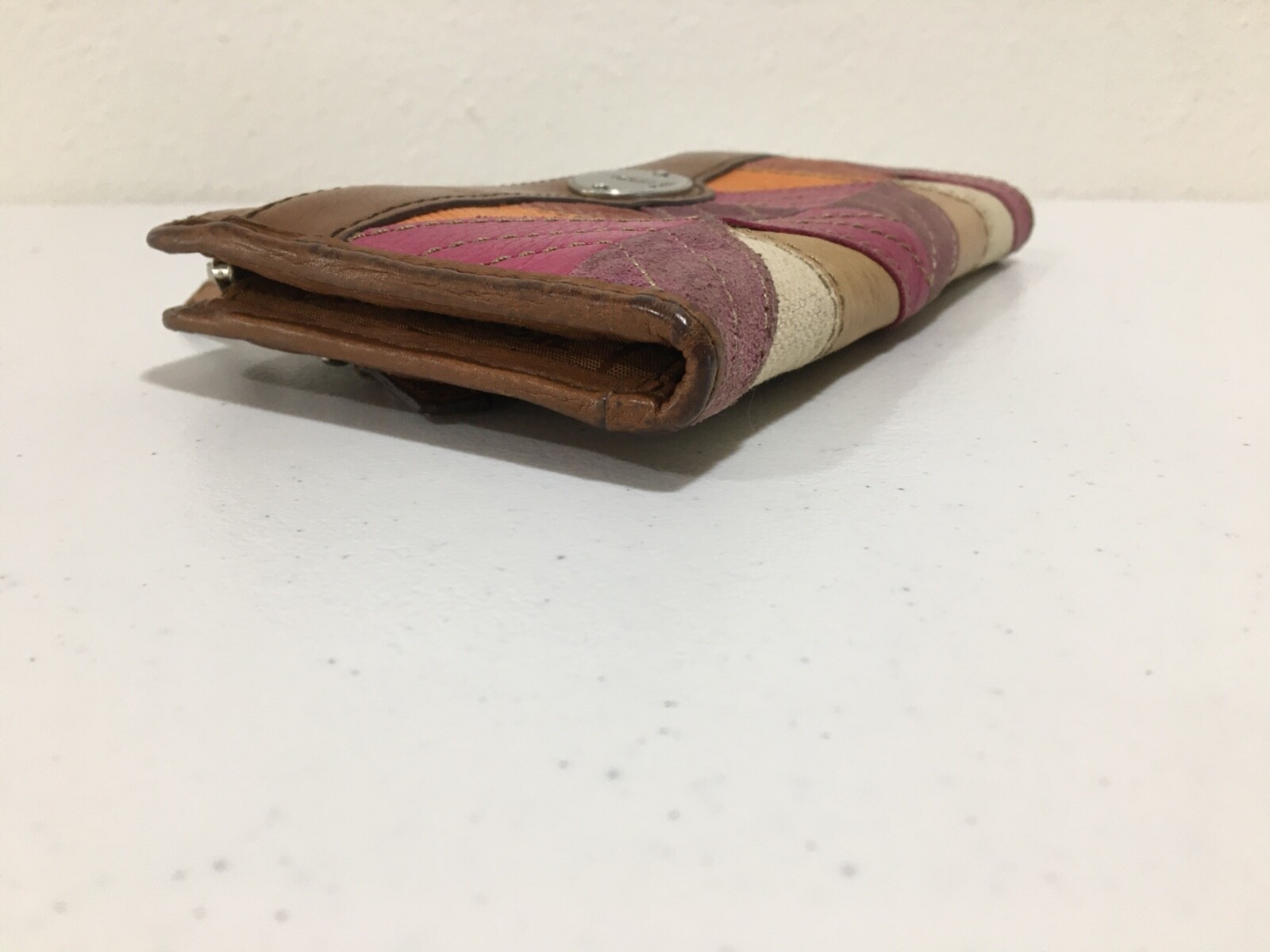 Fossil Maddox Multicolor Patchwork Brown Leather … - image 15