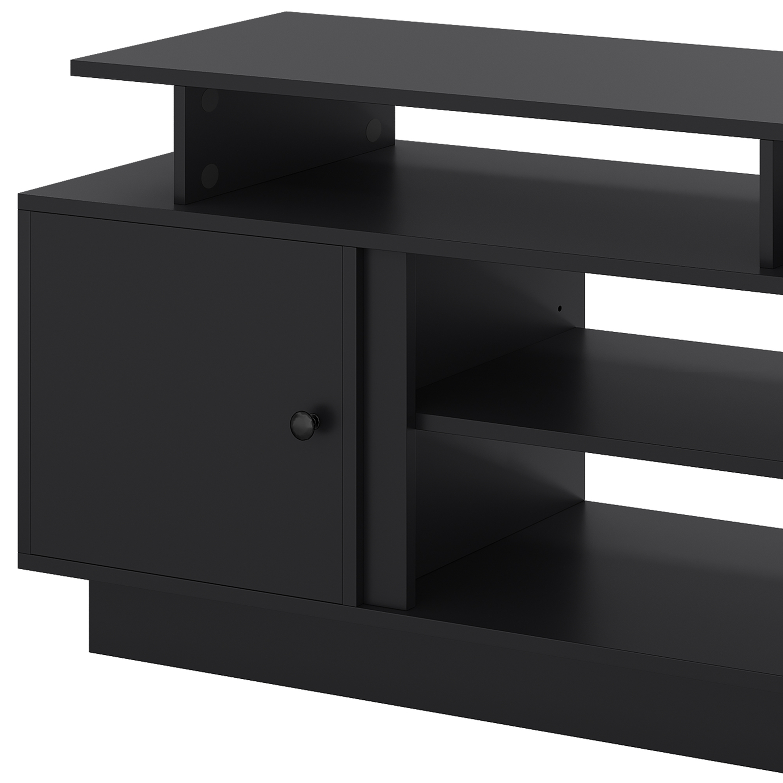 LED TV Stand Cabinet With Power Outlets Open Shelves for 50 to 70 in TVs Console