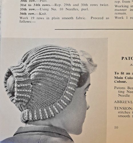 Patons Knitting Pattern Book 524 Ladies and Girls Hats - Picture 13 of 19