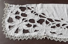 Linge Ancien En Lin - Bordure D'Étagère - Déco Rétro Et Authentique