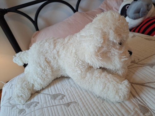 Animal Alley Vintage Maltese Peluche Cane 14" 2000 Giocattoli R Us - Foto 2 di 8