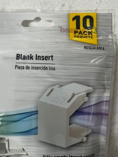 CASE OF 40 Legrand On-Q Professional White Blank Inserts F3455-WH-V0 - Picture 4 of 7