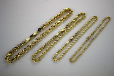 10K Yellow Gold Rope Twist Link Bracelet 2mm  5mm 7" / 8" / 8.5" / 9"