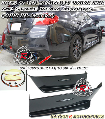 Fits 15-21 Subaru WRX STi VA1 VA2 4dr MP-Style Rear Aprons (ABS Plastic)