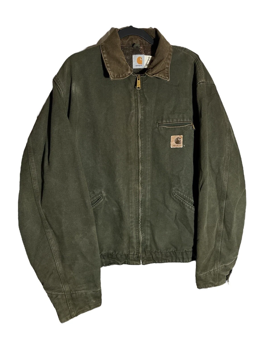激レア　フェード　90s カーハート　トラディショナル　ジャケット　　緑 Carhartt JQ643 アクティブジャケット | メンズS - 札幌 ビンテージ