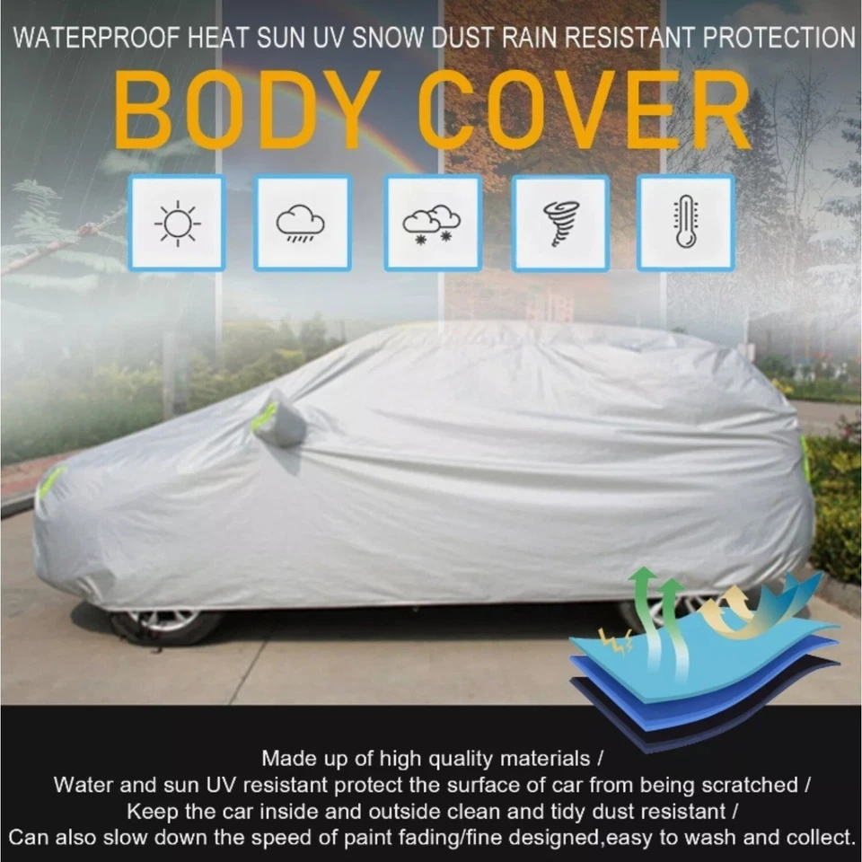For GMC Yukon Custom Fit Full Car Cover Waterproof Sun Weather Protection - Image 3 of 4