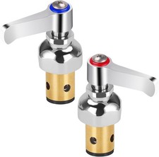 Hot Cold Side Spindle Assembly T S Brass Faucet Handle Stem Assembly Fit