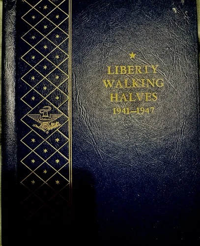Walking Liberty Half Dollar Set 1941–1947 Album Silver 90% US Coins Lot