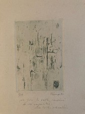 Engraving 1971 Abstract Art Lithography Print to Identify