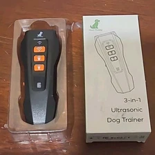HUSH PUPPY Dog Bark Deterrent Device – 3-in-1 Rechargeable Ultrasonic Training