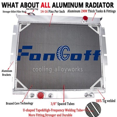 Aluminum 3 ROW Radiator Fit Ford F150 F250 F350 6.9L Super Duty V8 1983-96 NEW