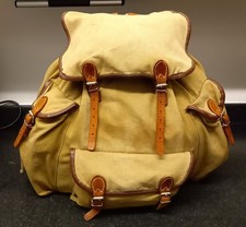 Vintage Boy Scout Canvas & Leather Metal Frame Ruck Sack