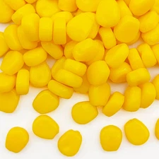100 Pcs Fake Corn Carp Fishing Bait, Soft Silicone Easy Floating Lure, TPR Simul