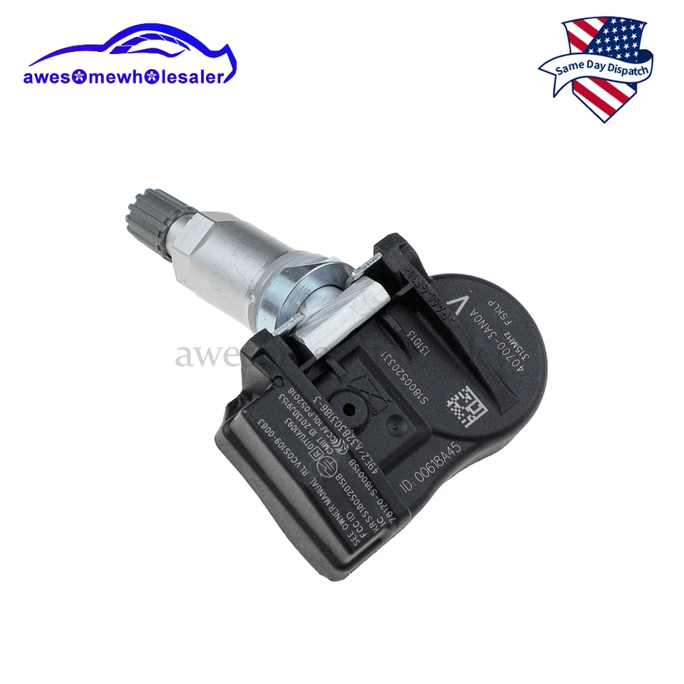 Juego de 4 sensores de presión de neumáticos TPMS 407003AN0A para Nissan Versa Sentra 2013-2018 Foto 3 de 4