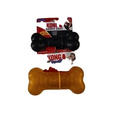 Lot 2 Kong Dog Chew Toys 1 Crackle Squeezz  1 Goodie Bone 100 Charity