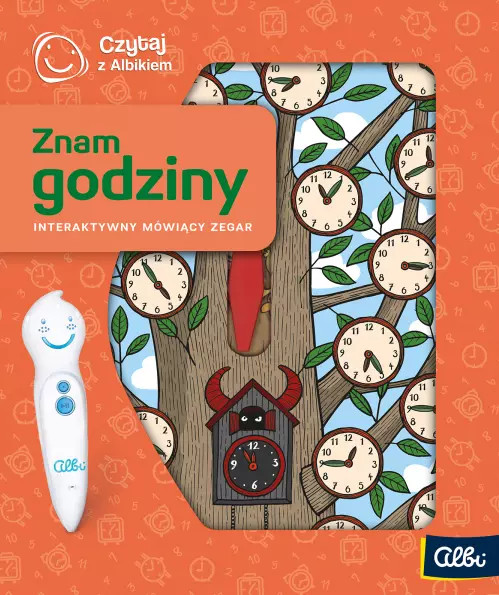 8590228053459 Czytaj z Albikiem. Znam godziny. Interaktywny mówicy zegar Albi