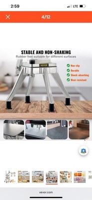 VEVOR Potato Slicer Commercial Vegetable Fruit Cutter Chopper 4 Blades & Tray