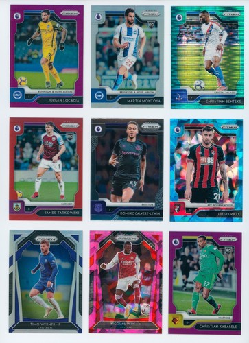 9x 2025 Panini Prizm Premier League Soccer Card Lot: Numbered/SP/Rookie/Silver B