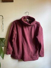 Athleta Pink Pullover Sweatshirt Workout Athletic Wear Roll Collar Size Small