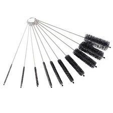 10 Pieces Nylon Cleaning Bottle Brush Pipe Cleaning Brushes Tube Brushes Black