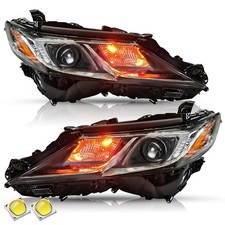 LED Headlights Housing Fit for 2018-2023 Toyota Camry L LE SE,Pair
